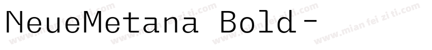 NeueMetana Bold字体转换
